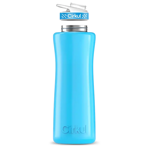 42oz. Blue Stainless Steel Bottle & Comfort Grip Lid