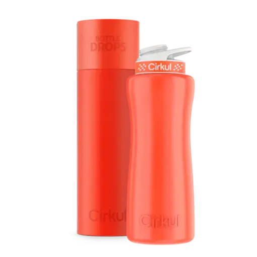 Limited Edition: 32oz. Neon Orange-Red Stainless Steel Bottle & Lid