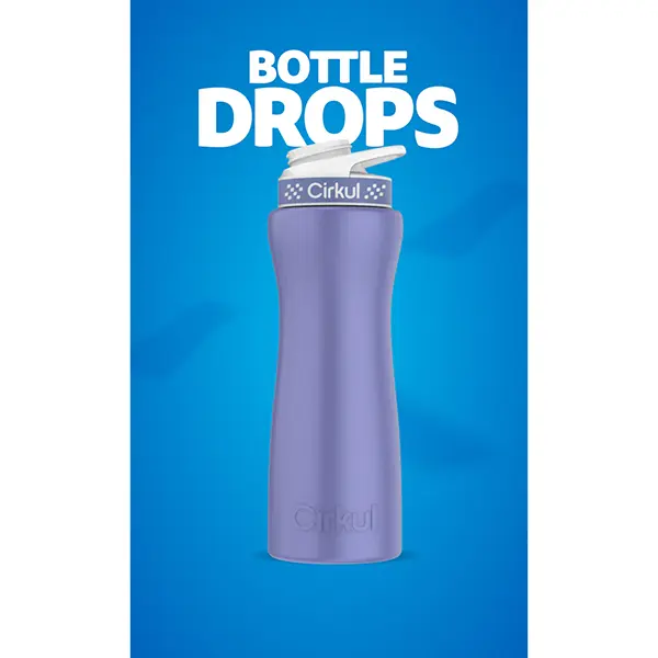 Limited Edition: 22oz. Matte Periwinkle Stainless Steel Bottle & Lid - Image 2
