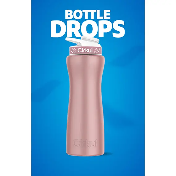 Limited Edition: 22oz. Rose Gold Stainless Steel Bottle & Lid - Image 2